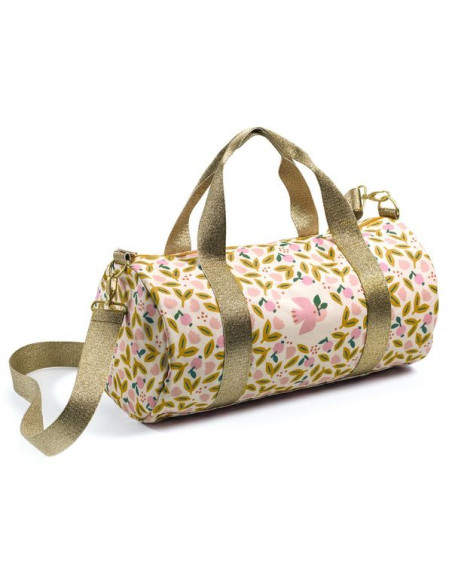 Sac de voyage portable en coton pour bébé, motif de broderie de fleurs  d'animaux mignons