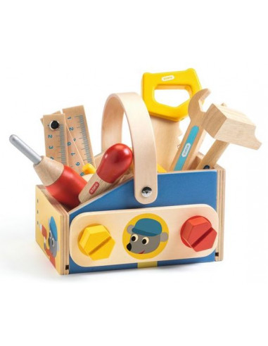 Jouet à partir de 3 ans, cadeau pour garçon/fille de 5 ans, mallette à  outils, jouet en bois avec boîte en bois, jouet Montessori à partir de 3,  4, 5