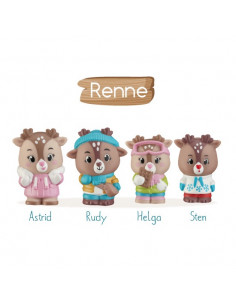 4 personnages famille Renne...