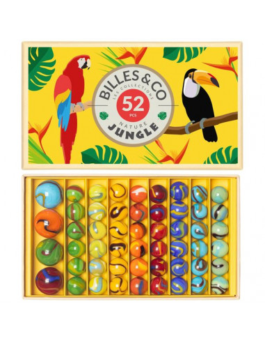 Coffret de 52 billes Jungle - Billes...