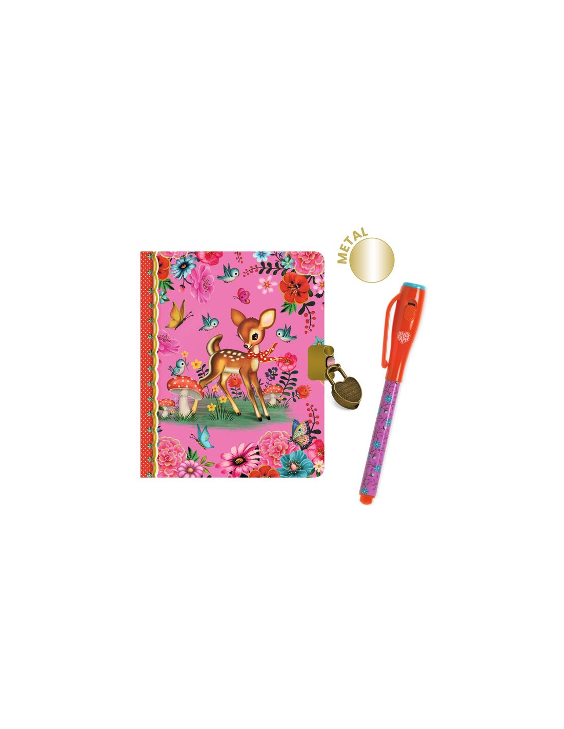 Cahier secret pour fille carnet de notes réversible magique