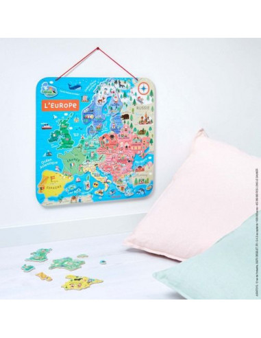 Puzzle carte d'Europe magnétique - Janod Puzzle carte d'Europe magnétique - Janod