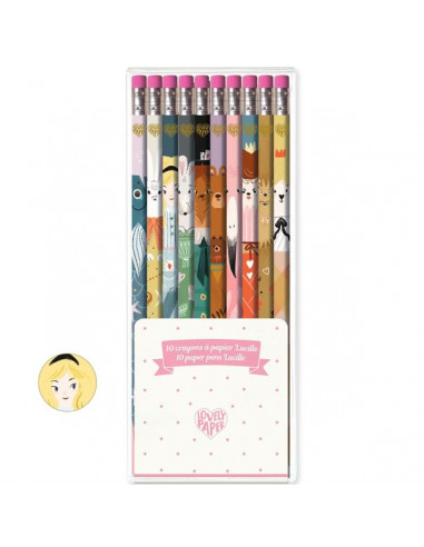 10 crayons à papier Lucille - Djeco