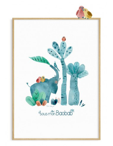 Affiche Bergamote l'éléphant Sous mon... Affiche Bergamote l'éléphant Sous mon...