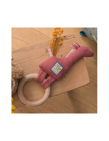 Anneau hochet bois girafe Sous mon... Anneau hochet bois girafe Sous mon...