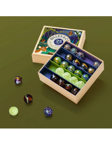 Coffret de 25 billes Foret Magique -... Coffret de 25 billes Foret Magique -...