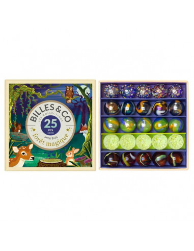 Coffret de 25 billes Foret Magique -...