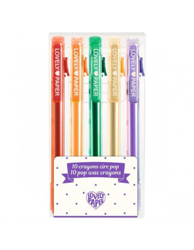 5 crayons cire pop - Djeco