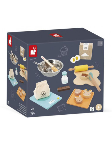 Coffret patisseries jouet - Accessoire dinette bois enfant 3 ans Janod