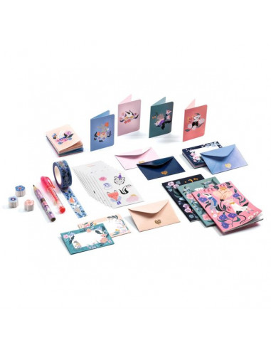 Coffret de papeterie Cécile - Djeco Coffret de papeterie Cécile - Djeco