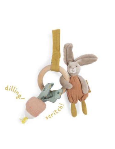 Hochet anneau bois lapin Trois Petits... Hochet anneau bois lapin Trois Petits...