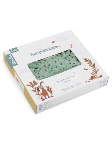 Sortie de bain sauge Trois Petits... Sortie de bain sauge Trois Petits...