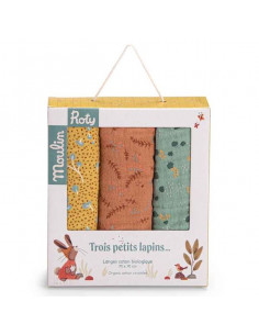 Set de 3 langes imprimés...