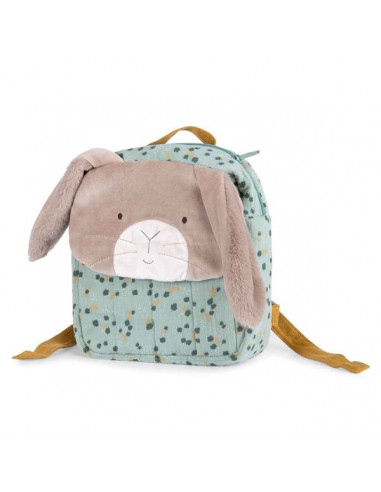 Sac à dos lapin sauge Trois Petits... Sac à dos lapin sauge Trois Petits...