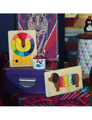 Puzzle encastrement en volume lion... Puzzle encastrement en volume lion...