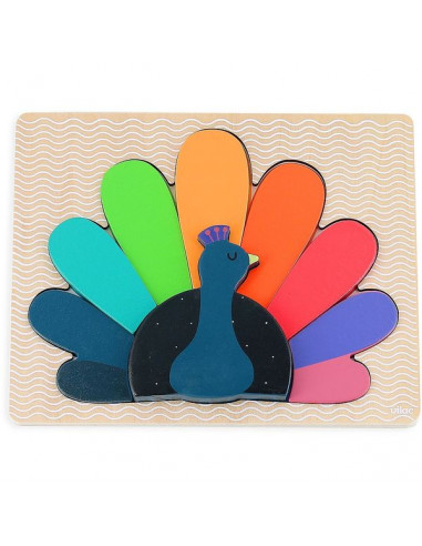 Puzzle encastrement en volume paon... Puzzle encastrement en volume paon...