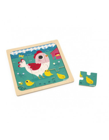 Puzzle en bois Poulette Henriette -... Puzzle en bois Poulette Henriette -...