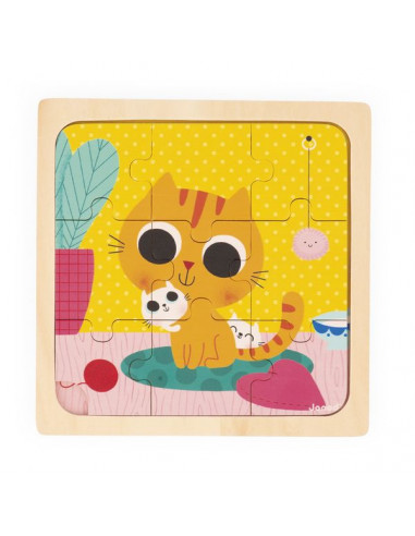 Puzzle en bois Chat Peanut - Janod