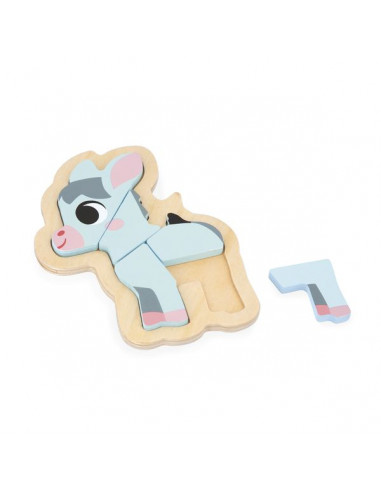 Puzzles évolutifs en bois Ferme - Janod Puzzles évolutifs en bois Ferme - Janod