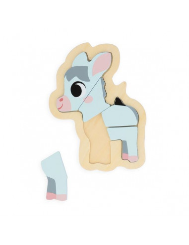 Puzzles évolutifs en bois Ferme - Janod Puzzles évolutifs en bois Ferme - Janod