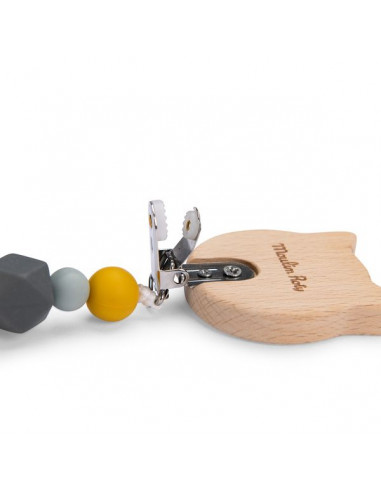 Attache tétine chat Les Moustaches -... Attache tétine chat Les Moustaches -...