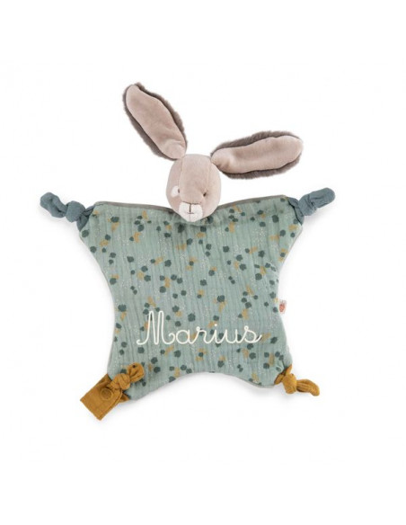 Doudou plat renne en velours doux bébé fille