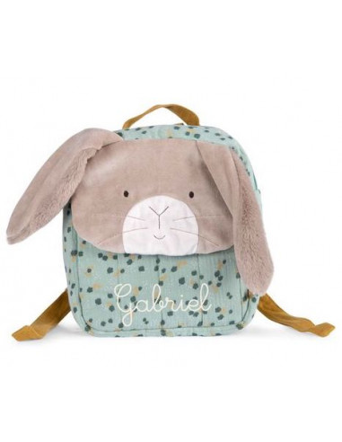 Sac à dos lapin sauge Trois Petits... Sac à dos lapin sauge Trois Petits...