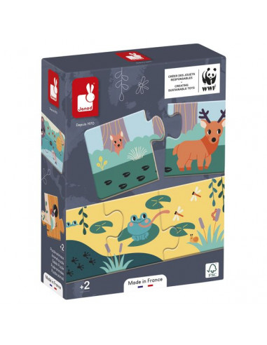 Puzzle Animaux Les Empreintes WWF -...