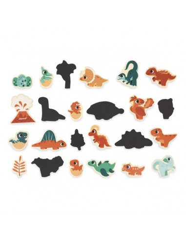 Magnets Dino 24 pièces - Janod Magnets Dino 24 pièces - Janod
