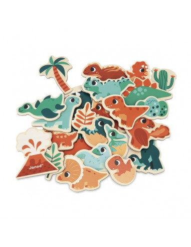 Magnets Dino 24 pièces - Janod Magnets Dino 24 pièces - Janod