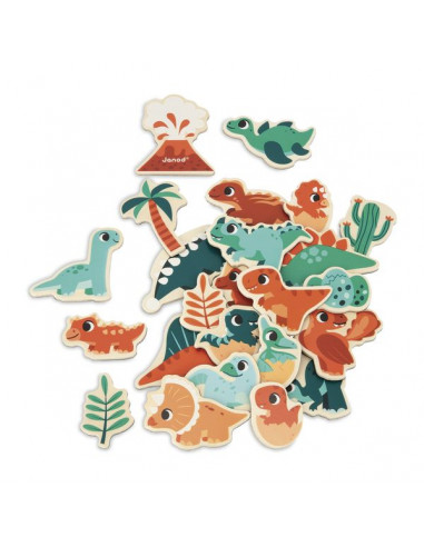 Magnets Dino 24 pièces - Janod Magnets Dino 24 pièces - Janod
