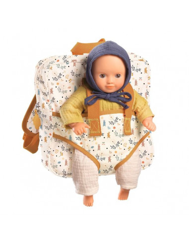 Sac à dos porte-poupée Pomea - Djeco Sac à dos porte-poupée Pomea - Djeco