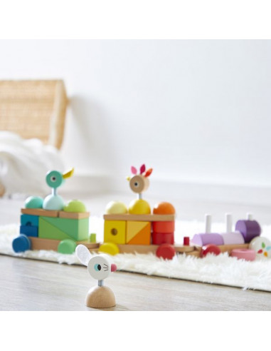 Train géant multicolore zigolos - Janod Train géant multicolore zigolos - Janod