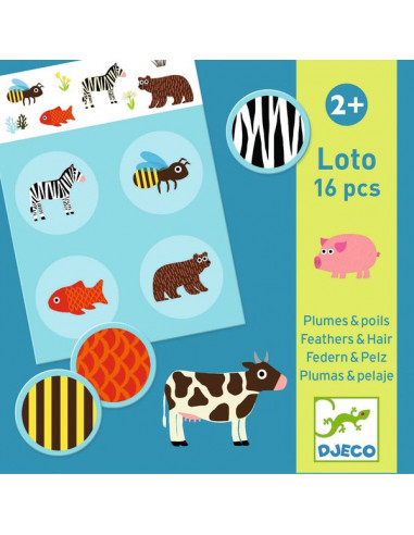 Loto Plumes et poils - Djeco Loto Plumes et poils - Djeco