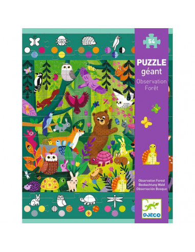 Puzzle géant Observation forêt - Djeco