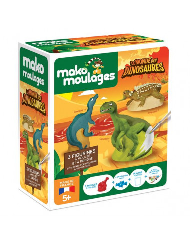 Coffret 3 moules le monde des dinosaures - Mako moulages