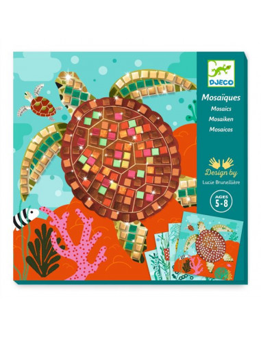 Kit créatif Djeco Masques mosaïques Animaux de jungle - Tableau