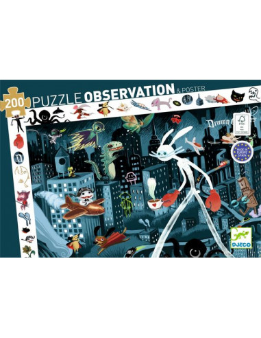 Djeco - Puzzle observation espace 200 pièces, Livraison Gratuite 24/48h