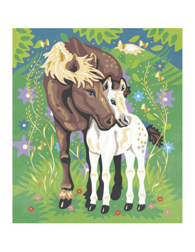 Peinture au numéro aquarelle Chevaux... Peinture au numéro aquarelle Chevaux...