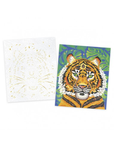 Peinture au numéro aquarelle Félins -... Peinture au numéro aquarelle Félins -...