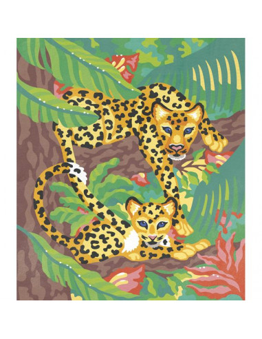 Peinture au numéro aquarelle Félins -... Peinture au numéro aquarelle Félins -...