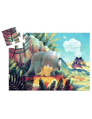 Puzzle 24 pièces Téo le dino - Djeco Puzzle 24 pièces Téo le dino - Djeco