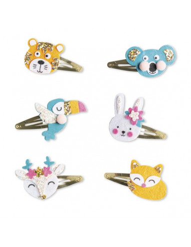 Barrettes animaux pailletés à créer -... Barrettes animaux pailletés à créer -...