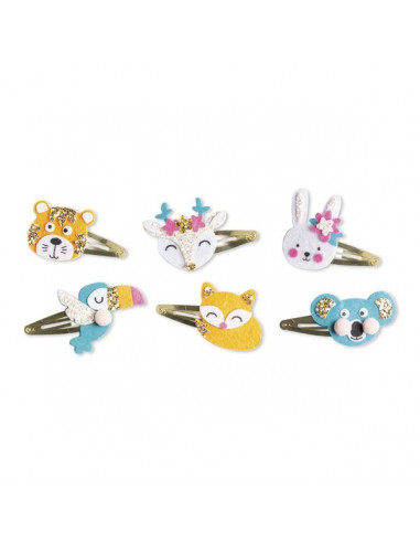 Barrettes animaux pailletés à créer -... Barrettes animaux pailletés à créer -...