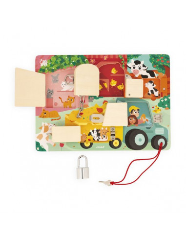 Planche à cadenas Ferme - Janod Planche à cadenas Ferme - Janod