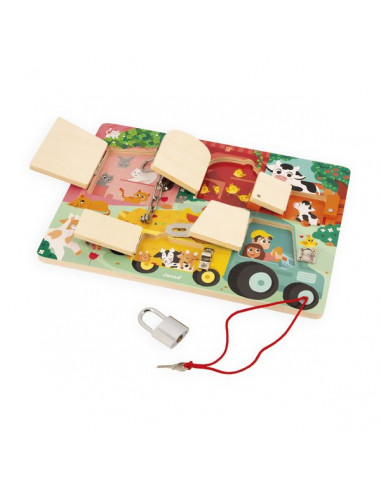 Planche à cadenas Ferme - Janod Planche à cadenas Ferme - Janod