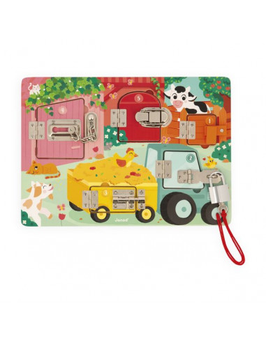 Planche à cadenas Ferme - Janod Planche à cadenas Ferme - Janod