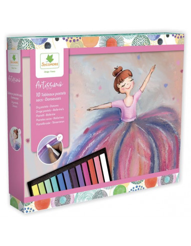 10 tableaux pastels secs danseuses -...