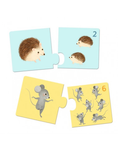 Puzzle duo Bébés animaux - Djeco Puzzle duo Bébés animaux - Djeco
