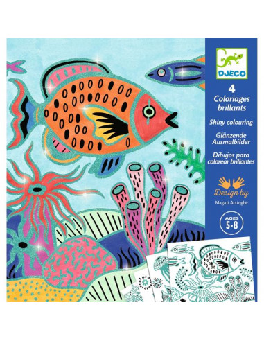 Coloriages brillants Sous la mer - Djeco Coloriages brillants Sous la mer - Djeco